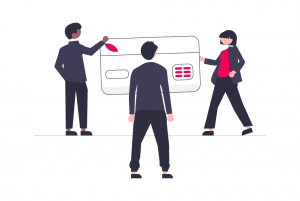 Ilustrasi menampilkan perangkat lunak yang memvisualisasikan proses transkreasi dan terjemahan, mencerminkan perbedaan dan kreativitas dalam memindahkan makna antarbahasa