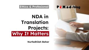 Professional translator signing NDA to protect client confidentiality and build credibility.