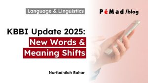 Person searching for word definitions using the KBBI app on a smartphone