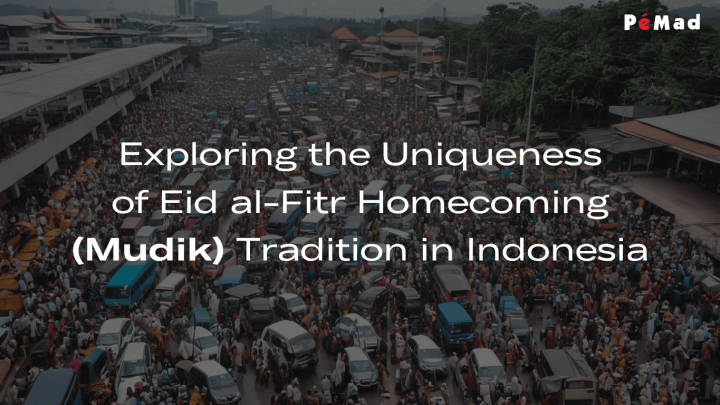 Travelers at a crowded train station during Indonesia’s Eid homecoming.